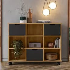 Nicho Organizador Com 3 Gavetas Organizadoras Mdp/Mdf Guarda Livros Brinquedos Espaçoso  Qmovi