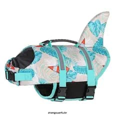 Bestlink2 Colete Salva-Vidas Para Cães De Estimação Preservador De Verão Roupa De Banho Sereia Tubarão