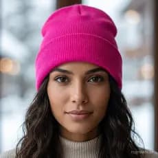 Gorro Touca de Frio Sem Bordado – Adulto – Conforto e Estilo no Inverno - Cor Rosa