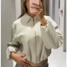 Jaquetas bomber inchadas para mulheres zip varsity jaqueta cortada mulher jaqueta de demi-temporada para mulheres