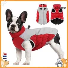 [Vip] Casaco De Inverno Reflexivo Para Cachorro , Gola Alta De 2 Pernas , Proteção Contra Neve , Pescoço Ajustável , Zíp