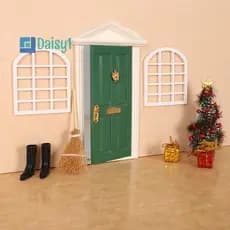 Mary1 Casa De Bonecas 1/12 Mini Moldura De Janela De Madeira Modelo Decoração De Móveis Micro Cena Adereços De Construçã