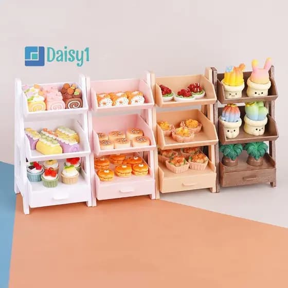Mary1 1/12 Casa De Bonecas Mini Rack De Flores Prateleira De Armazenamento Modelo Simulação Móveis Decoração Micro Cena