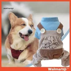 Macacão Para Animais De Estimação Com Textura Macia , Uso Diário , Padrão De Desenho Animado , Cachorro , De Quatr