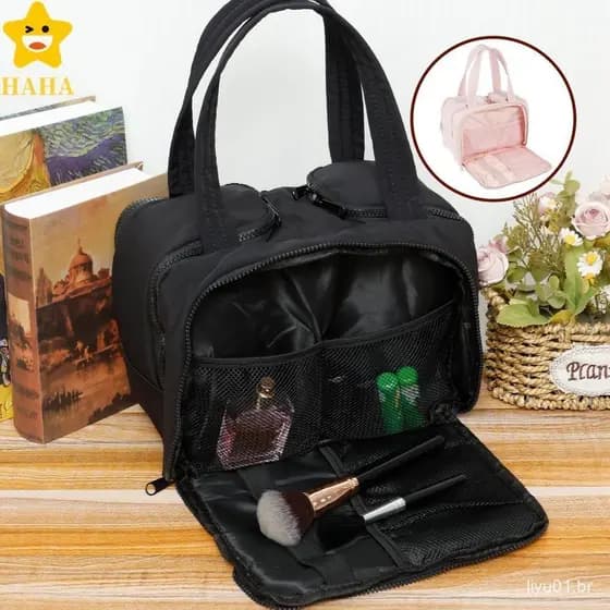 Bolsa De Higiene Portátil De Poliéster Para Viagem , Cosmética Com Alça De Transporte Casa SHOPSBC1092