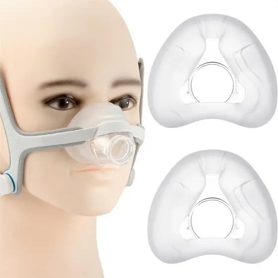 Almofada De Substituição De Máscara Nasal De Silicone CPAP , Airfit N20 Compatível , Melhora A Qualidade Do Sono Com Con