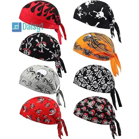 Daisy1 Chapéu De Pirata Para Ciclismo , Caveira , Envoltório De Cabeça , Forro De Capacete Respirável , Cachecol Esporti