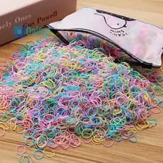 Daisy1 1000pcs Meninas Coloridas Descartáveis Elásticos Faixas De Cabelo Crianças Suporte De Rabo De Cavalo Para Acessór