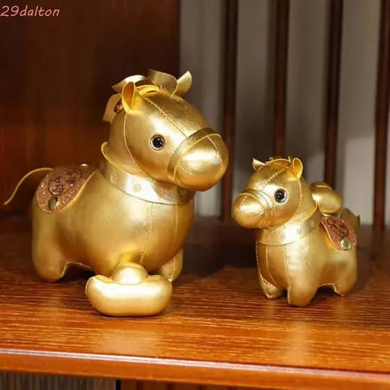 DALTON Cavalo Boneca De Pelúcia , Símbolo Da Riqueza Material Do Zodíaco , Design Festivo Enchimento Macio Bonito Ano No