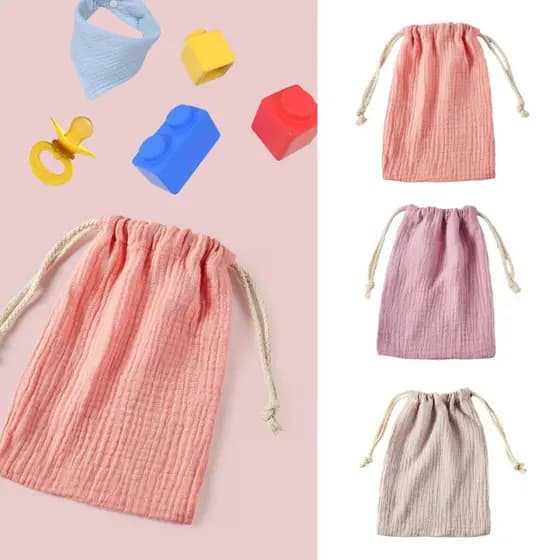 Oi Porta-Fraldas Para Bebês Bolsa Com Cordão De Cor Sólida De Armazenamento Portátil 24x18cm