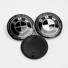 Logotipo Preto Branco Para O Emblema Do Capô Dianteiro 50o Aniversário Da BMW Crachá Traseiro Tampa Hubcap Adesivo Volan