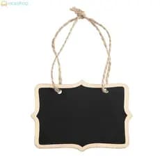 Quadro-Negro Pendurado Sinais De Madeira Mini Etiquetas Retângulo Placa De Massagem Sinal