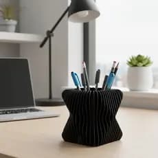 Porta Canetas Lapis Curvas Ondulado Organizador de Mesa Escritório Office Escolar