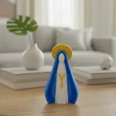 Nossa Senhora Aparecida Escultura Imagem Minimalista Santa 13 cm