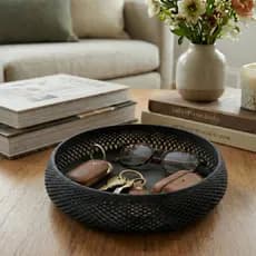 Organizador de Mesa Cesto Moderno Decorativo Porta-Objetos Multiuso Sala Escritório Chaves Carteira