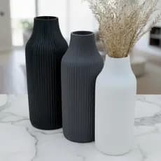 Vaso Cachepot Canelado Moderno Minimalista Decoração Sala Quarto Escritório Cozinha Penteadeira Boho