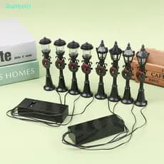 [BLU] 4 Unidades/Conjunto Mini Luz De Rua De Natal Modelos Acessórios Para Casa De Bonecas