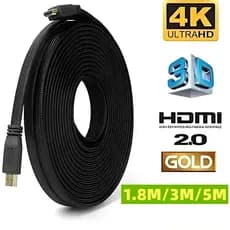 Cabo HDMI 4K Ultra HD Alta Velocidade 1,8m 3m 5m para TV Monitor Notebook PS4 Xbox Projetor