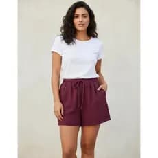 Shorts Dunas Feminino Cintura Alta Casual Confortável Feminino Casual Tecido Leve Moda Verão