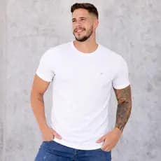 Camiseta Masculina Básica Lisa Algodão Confortável Premium Masculina Lisa Casual Tecido Macio Premium