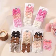 6 Peças De Grampos De Cabelo Com Laço Fofo Para Bebês | Estampados Frescos , Acessórios Ideais Meninas