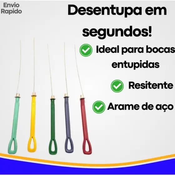 Agulhas Para Desentupir Boca De Fogão / Forno / Chuveiro Prático