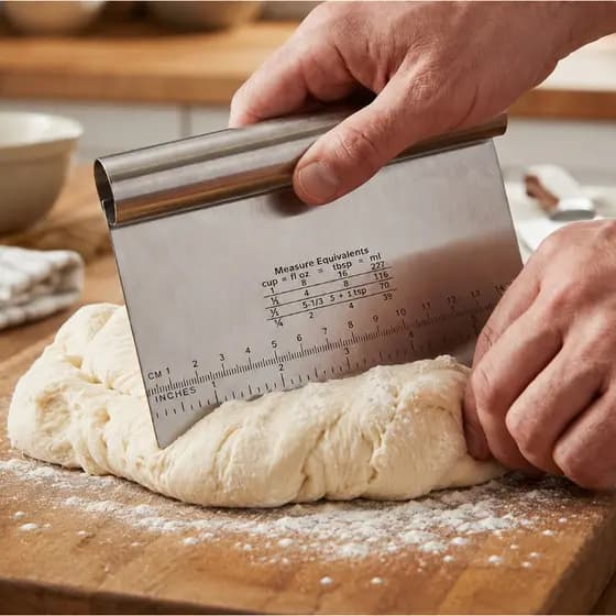 Espátula Em Inox Cortador de Massas Cozinha Com Cabo Tubular