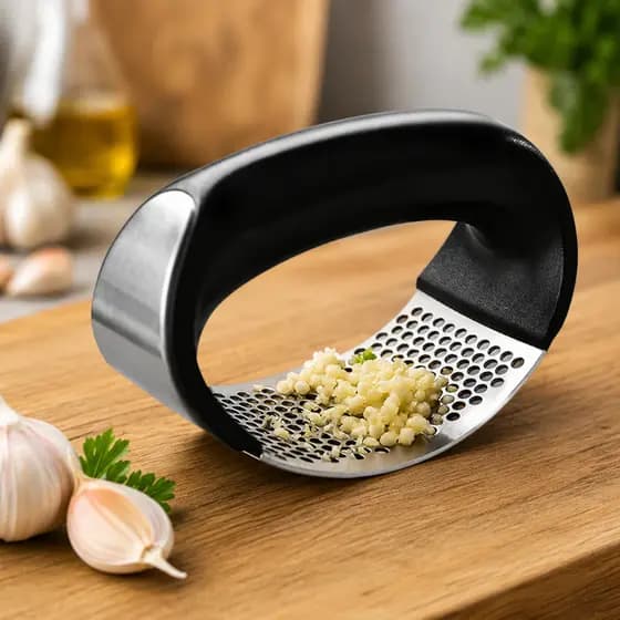 Espremedor Amassador Triturador Alho Inox Manual Resistente Cozinha