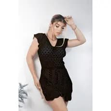 Vestido Tricot Saida de Praia Verão Top 2025