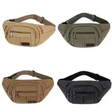 Pochete Masculina Grande De Lona Resistente Cintura Bolsa Organizadora Unissex codigo: