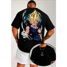 Camiseta Masculina Dragon Ball Z Goku 100% Algodão Premium Estampa Exclusiva Estilo Anime