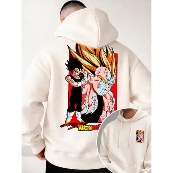Moletom Masculino Dragon Ball Blusa Masculina de Frio Blusa Moletom Masculino Moletons Masculinos Confortável Preto