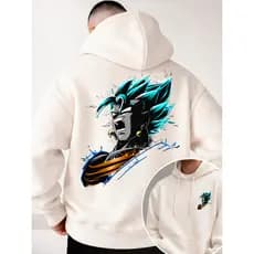 Moletom Canguru Masculino Dragon Ball Blusa Moletom Masculino Grosso Preto