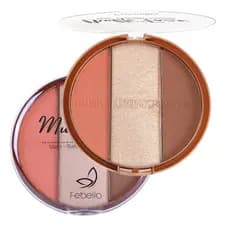 TRIO MULTI FACE BLUSH, ILUMINADOR, CONTORNO - FEBELLA