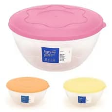 Saladeira Bowl Tigela Porta Alimentos Salada Com Tampa Bacia Vasilha Redonda Multiuso Grande