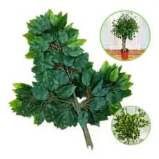 Kit 30 Galhos Folha De Ficus Artificial Decoração Folhagem