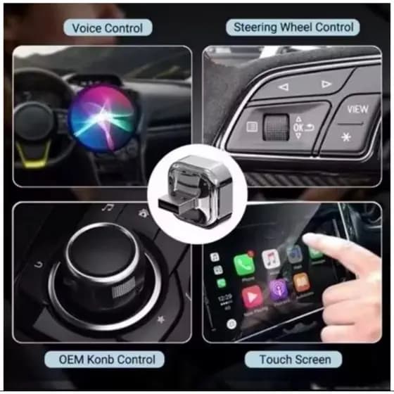 Adaptador automático CarPlay Android sem Fio 2 em 1 mini