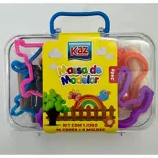 Massa de Modelar com 4 moldes -Kit Maleta