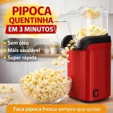 Pipoqueira Elétrica Sem Óleo 110V 1200W Ar Quente Máquina de Pipoca Rápida MiniJoy