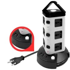 Tomadas Elétrica com 12 Entradas + 2 Portas USB  Bivolt