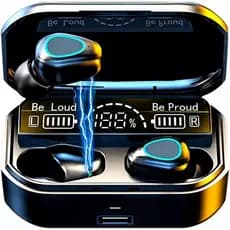 1/2 Fone M10 De Ouvido bluetooth 5.3 Sem Fio tws Estéreo Com Pod Carregador