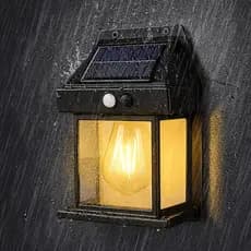 Luminária Arandela Vintage Placa Solar Lâmpada Externa Moderna Decoração Com Sensor