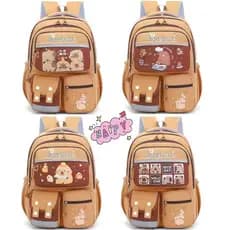 Mochila Feminina Escolar Capivara Impermeável Grande 6 Divisórias Cabe Notebook Volta às Aulas 518#