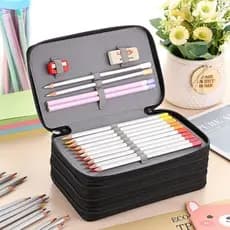 Estojo Escolar/Estojo Box/Estojo De Lápis De Quatro Camadas Com 72 Furos De Cor/Papela/Material Escolar CYC90041#