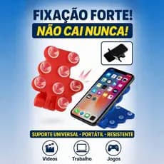 Suporte de Celular com Ventosa Mágica – Fixação Forte, Portátil e Resistente