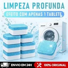 KIT 2/6/12/24 Pastilhas para Limpeza de Máquinas de Lavar Roupas Efervescentes Multifuncional