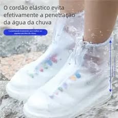 1/2/3Pares Capa de Sapato Silicone Impermeável - Antiderrapante Unissex | Uso Interior e Exterior