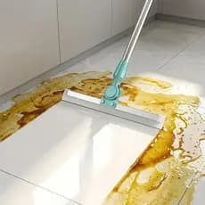 Rodo de Silicone Para Limpeza de Piso Vidros Com Gancho Secos e Molhados Uso Duplo Vassoura Mágica