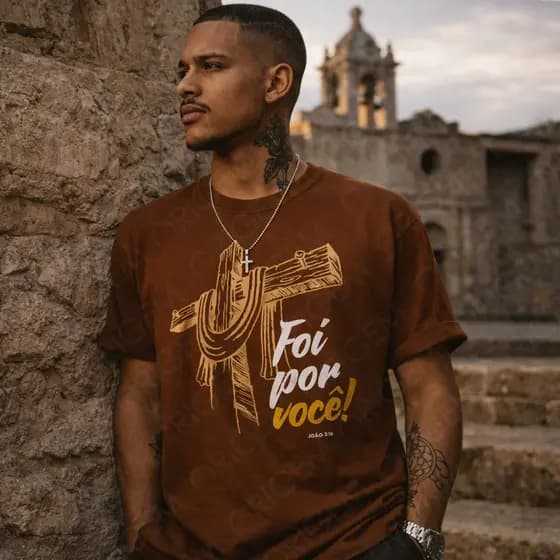 Camisa Ágape Amor Incondicional Estilo Casual Gola Redonda Manga Curta Confortável Macio Estilosa
