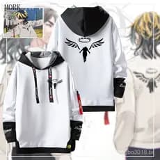 Moletom Casual com Capa Anjos Tokyo Revengres Capuz Manjiro Sano Hanemiya Kazutora Fantasia Cosplay Valhalla Tóquio Ma